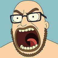 glasses open_mouth rick_and_morty stubble tan_skin variant:cobson // 1024x1024 // 1.3MB