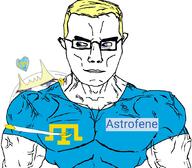 Artist:tigergoliath_2 Astrofene_(namefag) Pheromosa blue_eyes closed_mouth crimea crimean_tatar crimean_win flag:crimean_tatar subvariant:muscular_chud variant:chudjak yellow_hair // 1059x929 // 411.0KB
