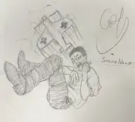 art drawing eyes glasses hair jojos_bizarre_adventure open_mouth plane sketch variant:chudjak // 2516x2268 // 1.6MB