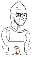 beard brainlet butt clothes drool glasses gyatt hands_on_hips penis piss poop small_penis variant:soyak // 499x895 // 72.2KB