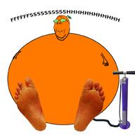 air_inflation air_pump food foot foot_fetish froot fruit full_body glasses green_eyes inflation_fetish meta:pornographic_content orange_skin smile stubble variant:gapejak // 1000x1000 // 328.0KB