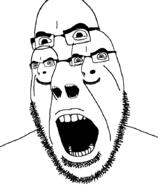 angry glasses open_mouth soyjak stubble variant:cobson // 722x880 // 41.9KB
