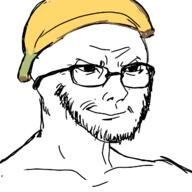 banana closed_mouth glasses smug soyjak stubble variant:soyak // 1280x1280 // 311.6KB
