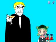 4chan 4cuck anime blond bloodshot_eyes bowtie bruise crying glasses green_hair hair just_fuck_my_shit_up lock nate smile soda soyjak_party sproke sticky toast variant:chudjak waiter yotsoyba // 1308x988 // 145.3KB