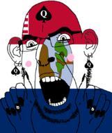 bbc county ear facial_mark flag flag:liberia flag:nimba_county forehead_mark glasses hair hand liberia liberian nimba_county nose_piercing nose_ring open_mouth painted_nails queen_of_spades soyjak stubble subvariant:slutson subvariant:spadeson tattoo variant:cobson // 723x861 // 97.6KB