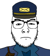 clothes employee envelope glasses hat letter mail mailman slave stubble transparent transparent_background variant:uncjak wagie worker // 900x1000 // 25.4KB