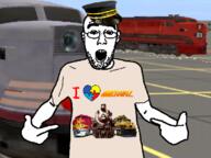 ATSF Canadian_Pacific EMD alco arm autism clothes glasses hat i_love lehigh_valley open_mouth puzzle stubble train train_conductor trainz trainz_driver variant:shirtjak video_game // 600x450 // 246.8KB