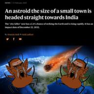 asteroid bloodshot_eyes brown_skin bug crying hindroach hindu india indian jeet meteor pajeet roach subhuman variant:chudjak // 4096x4096 // 9.8MB