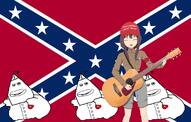 3soyjaks animated cap closed_mouth clothes confederate dancing_swede flag:confederate_states_of_america guitar hat holding_guitar holding_instrument instrument johnny_rebel kkk konosuba maga megumin playing_instrument smile song sound soyjak variant:impish_soyak_ears video // 1130x720, 50.2s // 4.0MB