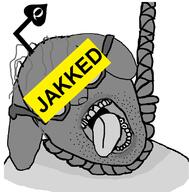 bbc blacked bloodshot_eyes clothes crying dog ear glasses hanging jakked janny no_eyebrows open_mouth queen_of_spades rope soyjak stubble suicide suspenders text tongue variant:bernd yellow_skin // 786x800 // 165.6KB