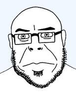 aliased bald closed_mouth ear glasses goatee looking_at_you meta:ai_generated meta:ai_variant series:cobson_brothers stubble subvariant:orthodoxson transparent_background variant:cobson // 822x1024 // 21.7KB
