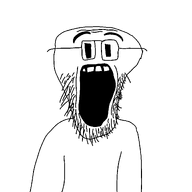 bald beard big_mouth glasses open_mouth revamped_soyjak stubble variant:floweyjak // 1200x1200 // 21.4KB