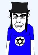 cobsontalks glasses open_mouth pointing rantsona soyjak stubble variant:cobson // 362x522 // 31.4KB