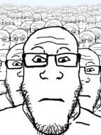 crowd family multiple_soyjaks subvariant:neutralplier variant:markiplier_soyjak // 641x855 // 373.3KB