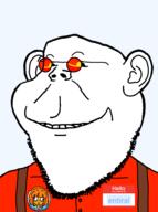 colored_glasses ear entiral_(user) glasses hello_my_name_is_(sticker) meta:tagme mymy namefags ongezellig smile soyjak subvariant:henry suspenders transparent_background variant:impish_soyak_ears // 699x940 // 69.3KB