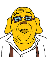 closed_mouth dog ear glasses janny overalls tinted_glasses variant:alicia white_background yellow_skin // 592x720 // 17.1KB