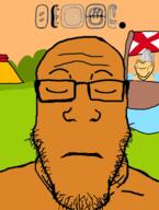 2soyjaks boat brown_skin closed_eyes closed_mouth clothes ear frown glasses hat its_over mayan sad sea soyjak spanish spanish_empire stubble temple text variant:impish_soyak_ears variant:markiplier_soyjak white_skin // 720x953 // 204.9KB