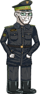 2000s 90s arrow bald boots clothes collar ear full_body glasses hat military_cap police police_hat police_uniform series:arrow_police series:arrow_police_(reboot) shading smile smirk smug soyjak stubble subvariant:soyak_(smug) subvariant:soyak_(smug)_2 subvariant:soyak_(smug)_2_ears subvariant:soyak_ears tinted_glasses uniform variant:soyak // 494x1177 // 49.3KB