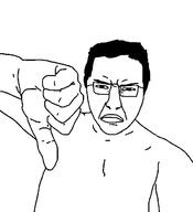 angry glasses hair hand template thumbs_down variant:chudjak // 600x660 // 55.2KB