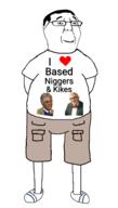 clothes full_body glasses hair heart i_love judaism libertarian merge nigger pol_(4chan) shorts smile soyjak subvariant:wholesome_soyjak text tshirt variant:chudjak variant:gapejak // 1228x2160 // 388.9KB