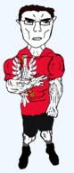 animal arm bird buff closed_mouth clothes country eagle ear flag flag:masovian full_body glasses hair hand masovian poland shoe soyjak subvariant:chudjak_front subvariant:unbotheredchud transparent transparent_background variant:chudjak vein voivodeship // 549x1268 // 81.5KB