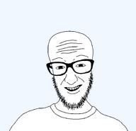 bald beard clothes glasses looking_at_you smile soyjak template transparent_background variant:jimmy_numale // 1440x1388 // 26.7KB