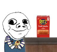 ack baby box closed_mouth clothes counter cracker crumbs crying deformed eating hair holding_object open_mouth ritz soyjak subvariant:nathaniel subvariant:wholesome_soyjak tongue variant:gapejak // 992x905 // 286.9KB