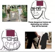 beating calarts closed_mouth concerned country flag frown gay glasses grin mematic qatar smile so_true soyjak stubble subvariant:soyak_(irritated) variant:soyak watermark // 720x678 // 57.2KB