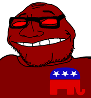 bald chin dark evil glasses logo red_eyes republican_party smirk soyjak stubble subvariant:lakuse transparent_background variant:smugjak wrinkles // 600x640 // 24.4KB