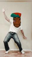 animated brown_skin clothes dance dark_skin discord esl fnf_pedo friday_night_funkin' hat nae_nae nigger pedophile slopjak subvariant:chudplier variant:markiplier_soyjak // 280x498 // 1.0MB
