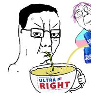 2soyjaks ^_^ angry arm beer blush bud_light closed_eyes closed_mouth cup drink drinking drinking_straw flag flag:transgender_pride_flag glasses hair hand holding_object liquid purple_hair smile straw subvariant:impdrink tranny variant:bernd variant:chudjak variant:impish_soyak_ears // 1097x1118 // 235.1KB