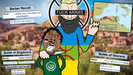 TAD africa amazigh arab arape aryan azawad battle_of_bagdoura battle_of_vescera beard berber berber_ethnic_flag berber_revolt blade brown_skin byzantine byzantine_empire christian_identity christianity conflict crying flag:arab_league flag:arab_revolt flag:berber glasses hair holding_knife holding_object irl_background kingdom_of_altava knife morocco mountain red_eyes stubble subvariant:muscular_chud total_arab_death tuareg umayyad_caliphate variant:bernd variant:chudjak war white_skin yellow_hair // 1920x1080 // 538.7KB