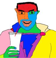 cape clothes colorful cup drinking_straw ear hand holding_object lips oh_my_god_she_is_so_attractive shazam soyjak subvariant:pol_face variant:chudjak // 672x686 // 85.6KB