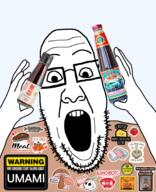 anchovies animal arm bottle cat cheese cooking crying fish_sauce food garlic glasses hand heart lea_and_perkins(worcestershire_sauce) lee_kum_kee(oyster_sauce) lobster meat msg mushroom mussel onion open_mouth oyster_sauce red_boat(fish_sauce) salmon seafood shiitake_mushroom smoking soy_sauce steak tomato umami variant:ppp worcestershire_sauce // 1467x1808 // 1.3MB