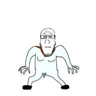 arm body closed_mouth devin full_body glasses penis pliers shoe small_penis soyjak stubble variant:markiplier_soyjak // 2048x2048 // 222.9KB