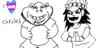 2soyjaks beanie closed_mouth clothes ear female glasses hat heart i_love oekaki smile soyjak stubble tranny variant:impish_soyak_ears variant:soytan // 500x250 // 28.8KB