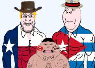 3soyjaks are_you_soying_what_im_soying aztecchicano(namefag) blond boater buff chudnater2(namefag) clothes countrywar cuba cuba_vs_mexico fat ferdinanddist(namefag) flag:cuba flag:texas flag:united_farm_workers hat imminent_rape meta:tagme meximutt naked soyjak stubble subvariant:meximutt_front2 texas variant:gapejak variant:markiplier_soyjak variant:meximutt // 907x652 // 210.8KB