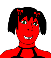 blue_hair bury_ebil_gril bury_pink_gril green_eyes red_skin ribbon s4s_(4chan) smile subvariant:female_cobson variant:cobson // 962x1094 // 22.6KB