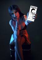 (you) 3d arm chud closed_mouth female hand holding_object leg makeup overwatch painted_nails phone purple_hair text this_is_you variant:chudjak widowmaker // 850x1202 // 493.2KB