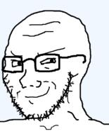 eyebrows glasses looking_at_you smile smug stubble template variant:soyak // 644x800 // 25.8KB