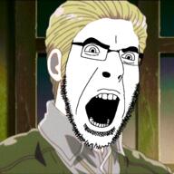 anime blond ear edit germany hetalia open_mouth soyjak variant:cobson yellow_hair // 534x534 // 397.7KB