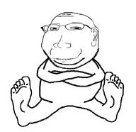 crossed_arms foot full_body glasses smile stubble subvariant:massjak variant:gapejak // 532x515 // 55.0KB