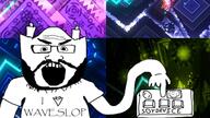 beard geometry_dash glasses i_love open_mouth sayodevice subvariant:science_lover variant:markiplier_soyjak video_game wave // 3989x2244 // 5.0MB