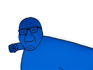 bald blue_skin calm closed_eyes closed_mouth fist fist_clenched glasses gradient nose smile trend:calm variant:punchjak // 1060x799 // 200.7KB