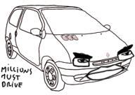 angry car closed_mouth glasses millions_must_die renault soyjak subvariant:chudjak_front variant:chudjak // 1617x1146 // 417.9KB