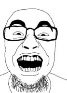 bald glasses goatee lips open_mouth raised_eyebrow squinting template thumbnail traced variant:unknown youtube youtuber // 893x1235 // 20.0KB