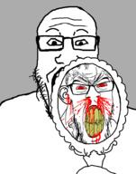 2soyjaks angry blood bloodshot_eyes meta:tagme mirror subvariant:feralrage variant:feraljak variant:markiplier_soyjak // 1610x2048 // 316.6KB