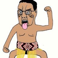 brown_hair brown_skin chud chudcel indigenous kiwi maori native new_zealand shartycuck shitskin tongue_out trend:jartycuck tribal tribe tribute variant:chudjak // 783x783 // 56.1KB