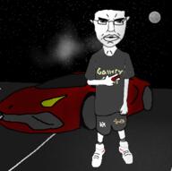 car clothes designer glasses lamborghini moon parking_lot shoe shorts smoke stars vape variant:chudjak // 354x353 // 70.0KB