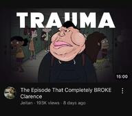 Clarence angry broken brown_skin clothes essay fat hair lips mexico meximutt mindbroken mindbroken_by_the_gringo_bvlls obese satoko_houjou(namefag) soyjak that the trauma variant:meximutt yellow_sclera youtube youtube_essay youtube_jakkify youtube_thumbnail // 1170x1027 // 133.1KB